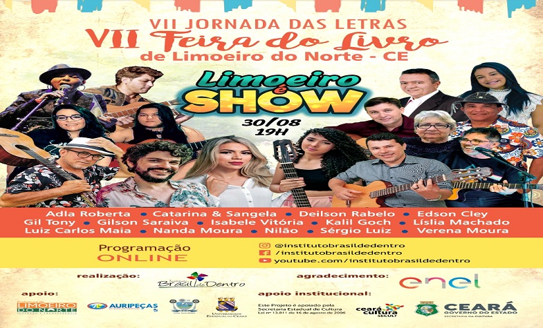 VII JORNADA DAS LETRAS e VII FEIRA DO LIVRO DE LIMOEIRO DO NORTE EM PARCERIA COM A FAFIDAM REALIZA PROGRAMAÇÃO EM FORMATO VIRTUAL