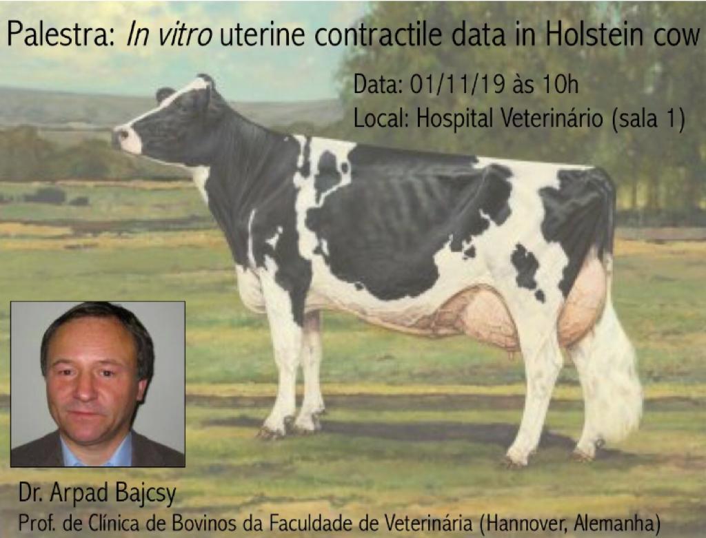 Palestra sobre In vitro uterine contractile data in Holstein cow com o Prof. Dr. Arpad Bajcsy