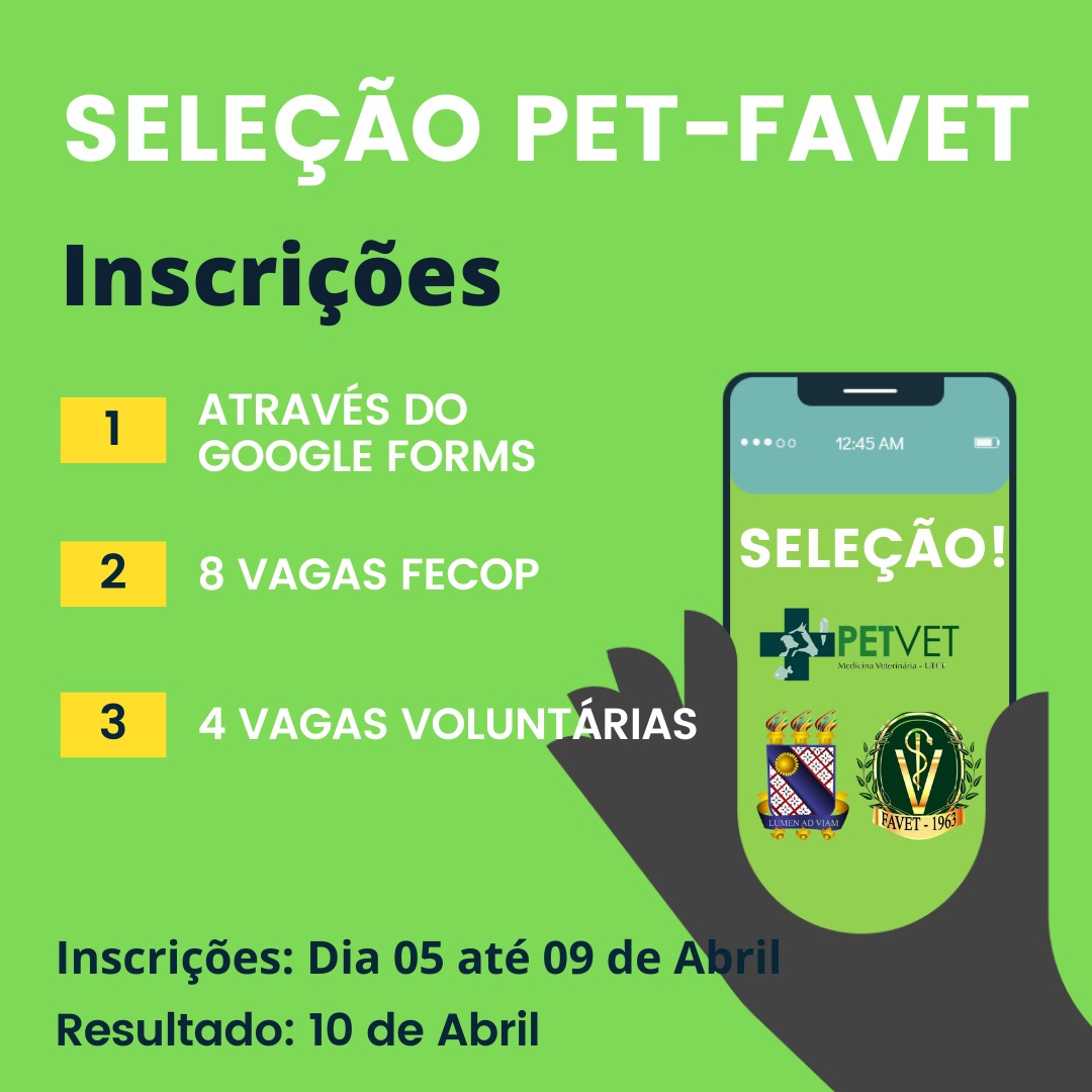 PET – FAVET – Chamada pública 01/2021