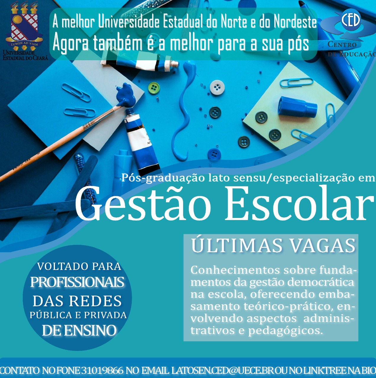Vagas para especialização em Gestão Escolar