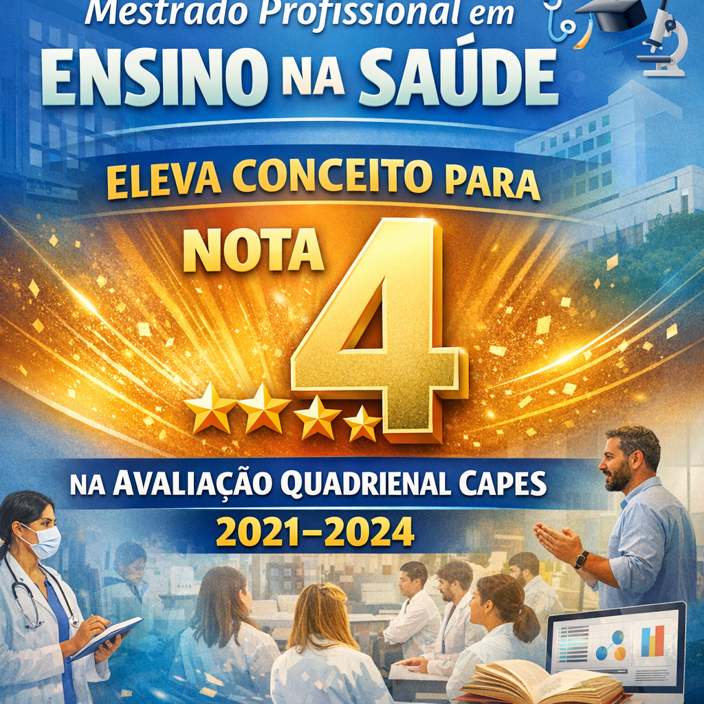 Mestrado Profissional em Ensino na Saúde eleva conceito na Avaliação Quadrienal CAPES 2021–2024