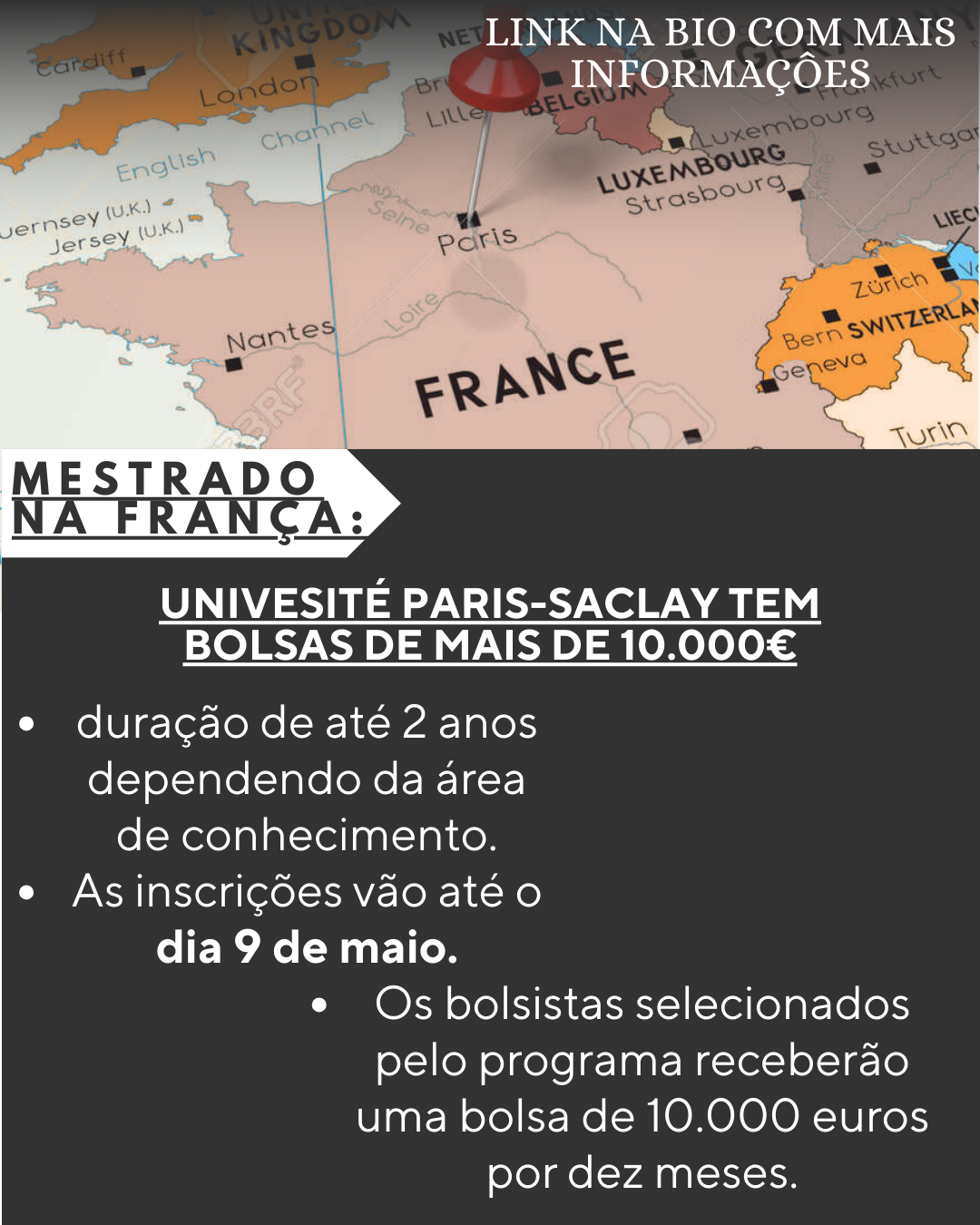 Mestrado na França: Univesité Paris-Saclay tem bolsas de mais de 10.000€