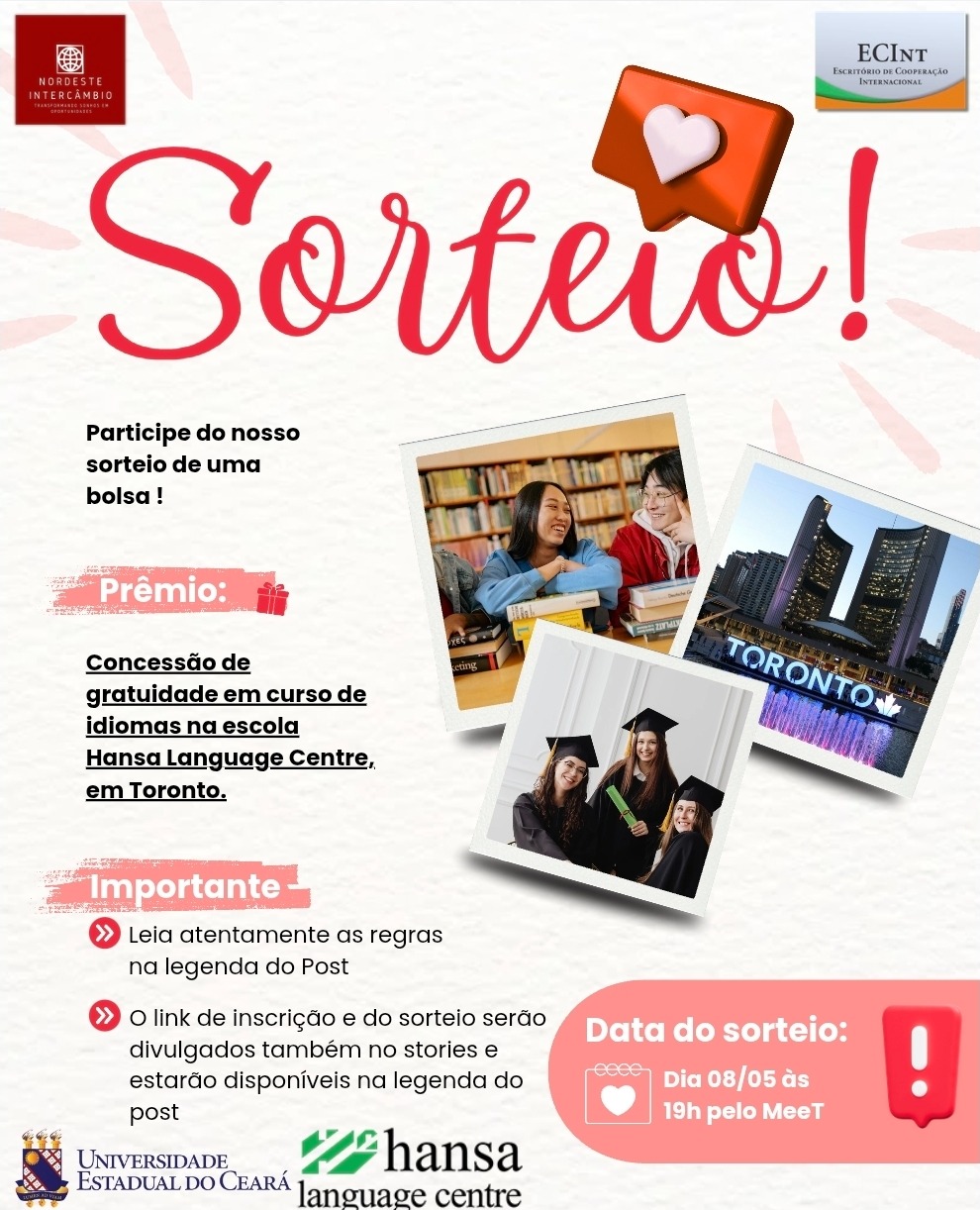 AVISO DE SORTEIO – OPORTUNIDADES NO CANADÁ