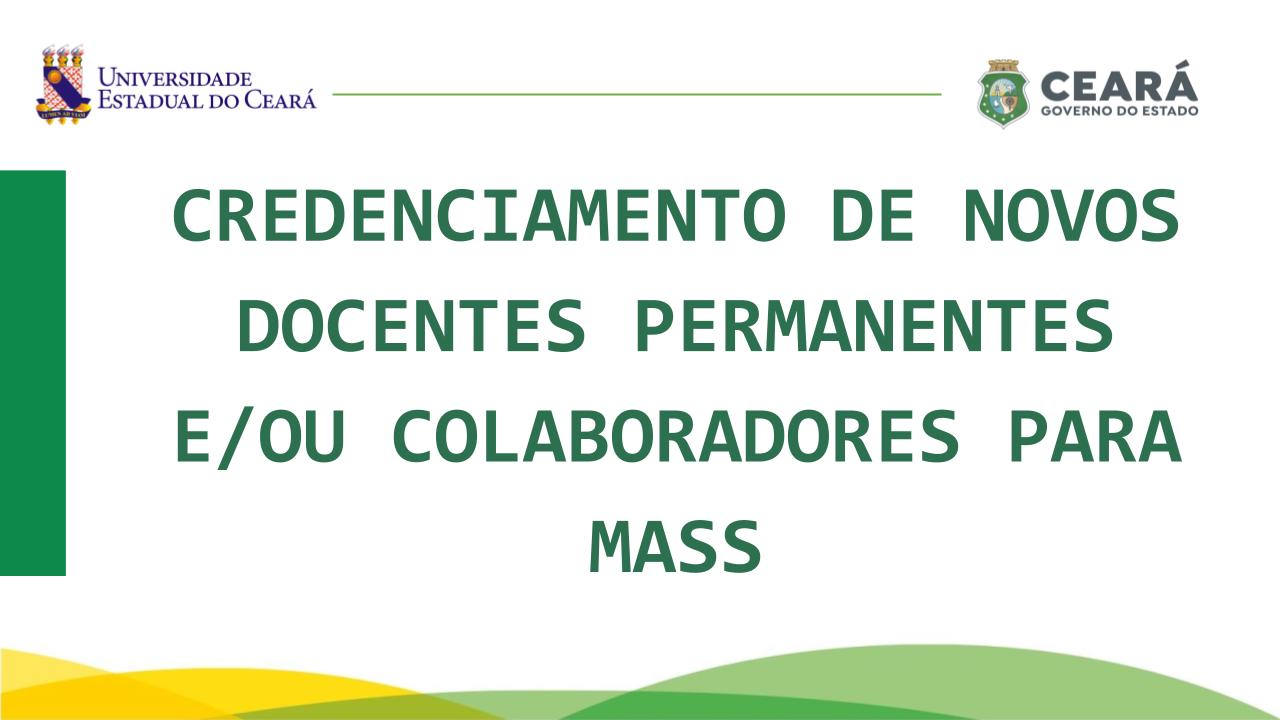 CREDENCIAMENTO PARA NOVOS DOCENTES