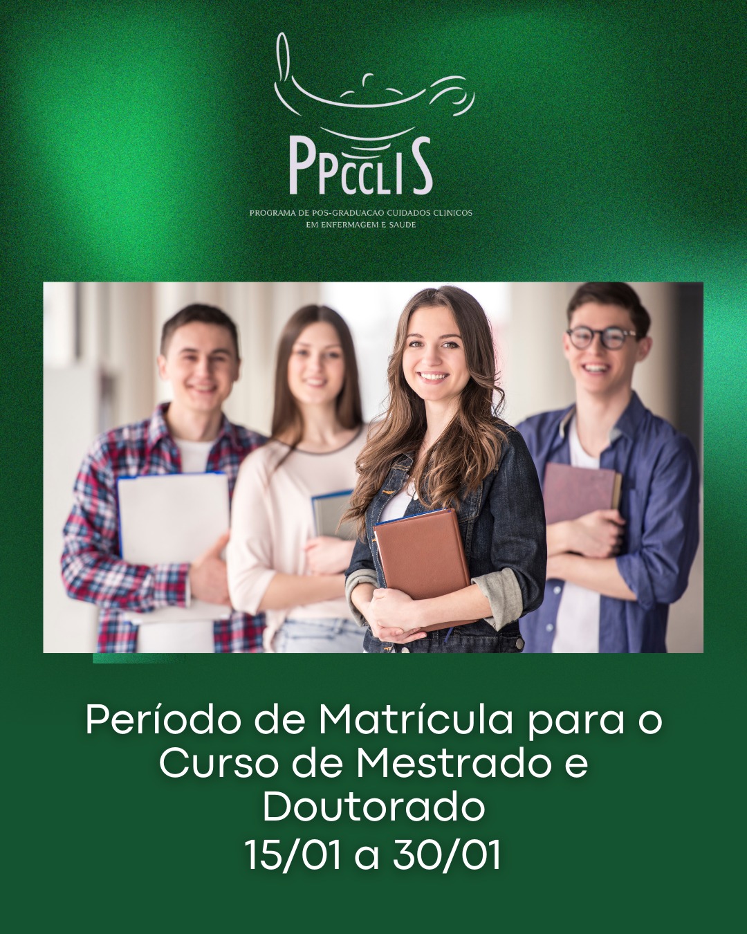 Período de Matrícula para os cursos de Mestrado e Doutorado