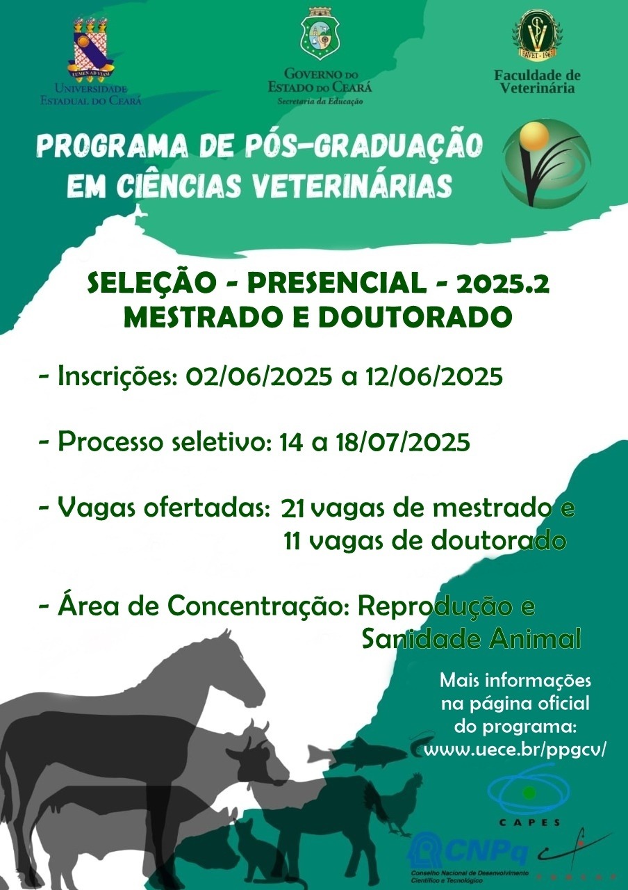 Resultado definitivo das inscrições seleção de Mestrado e Doutorado 2025.2