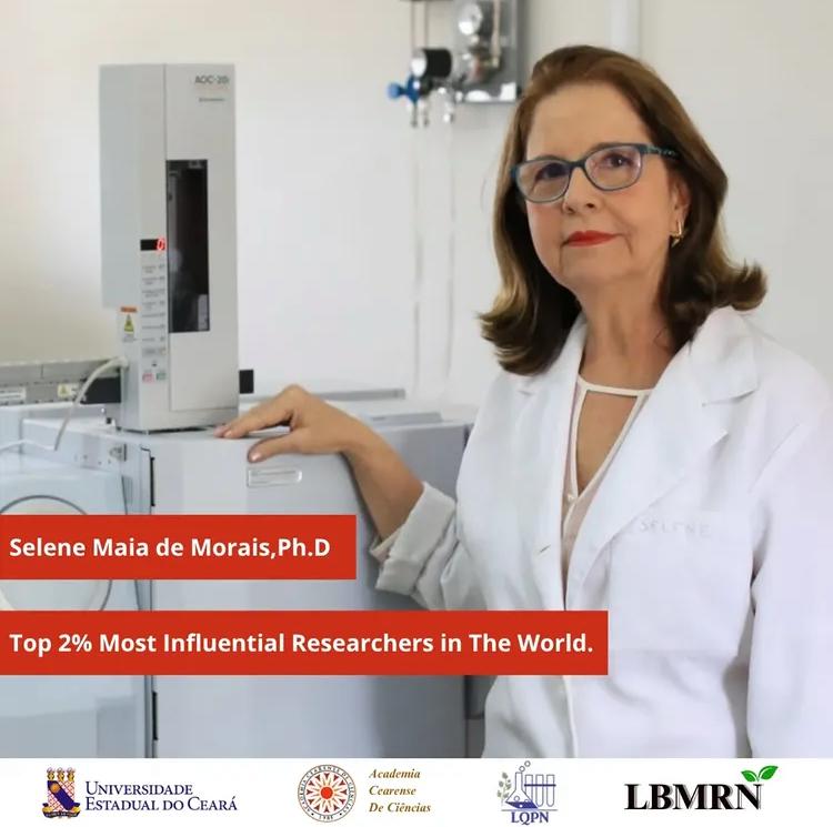 Professora Dra. Selene Maia de Morais está entre as mais influentes do mundo