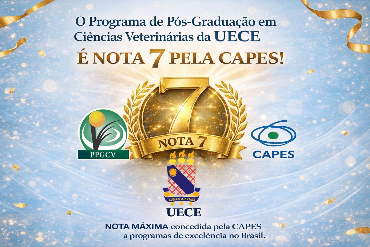 PPGCV OBTÉM NOTA 7 PELA CAPES!