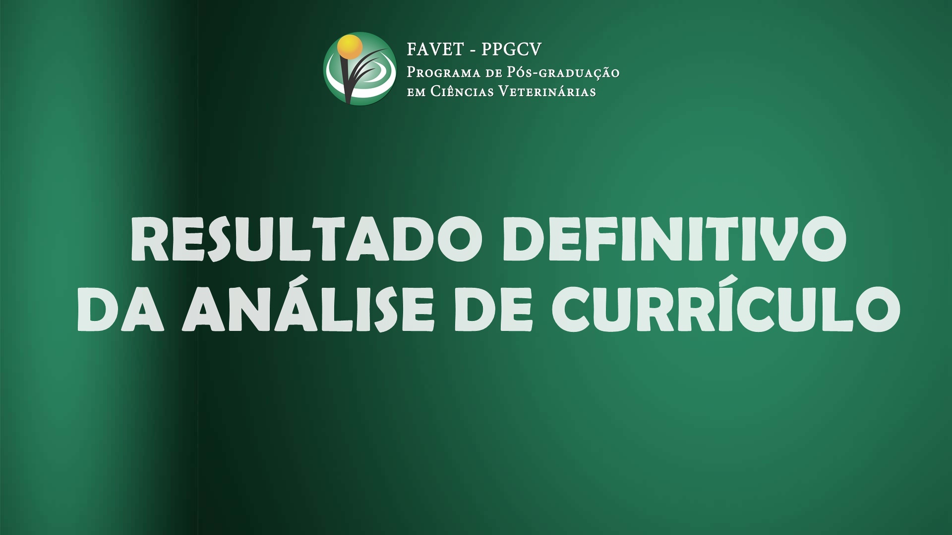 RESULTADO DEFINITIVO DA ANÁLISE DE CURRÍCULO