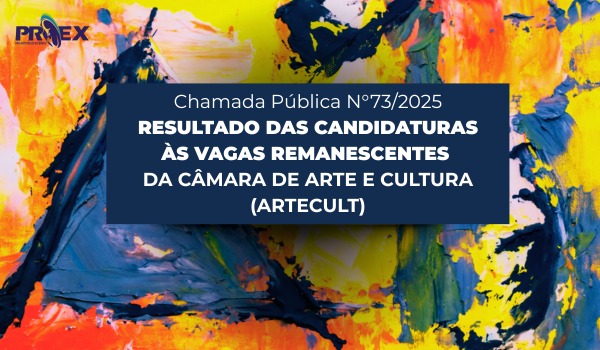 UECE divulga resultado das candidaturas às vagas remanescentes da Câmara de Arte e Cultura