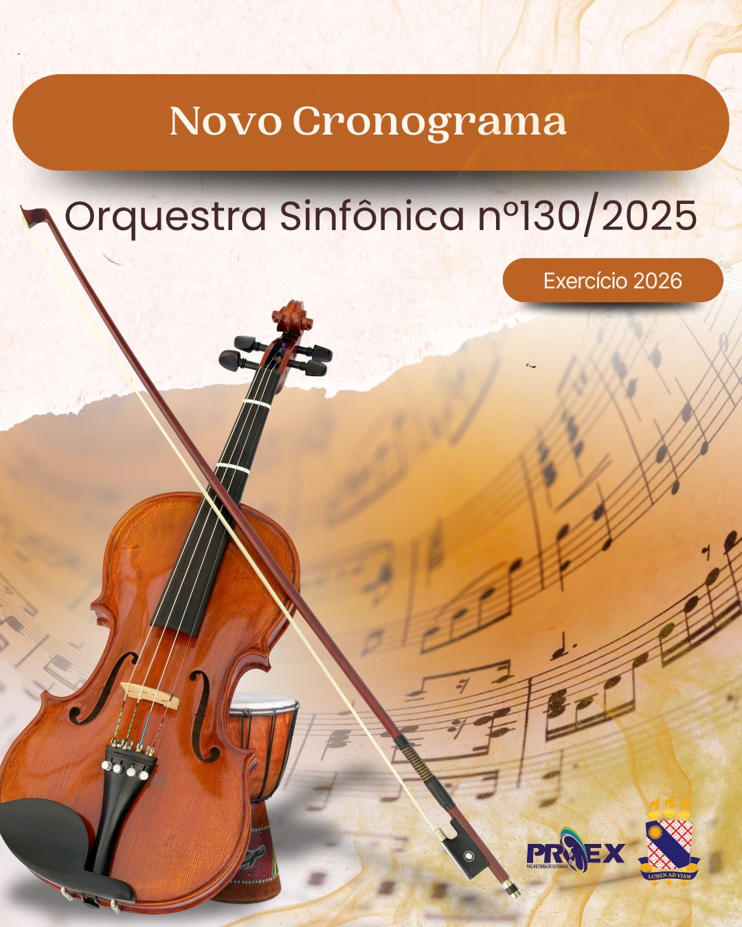 COMUNICADO Chamada Pública nº 130/2025 – Programa de Bolsas para a Orquestra Sinfônica da UECE – Exercício 2026