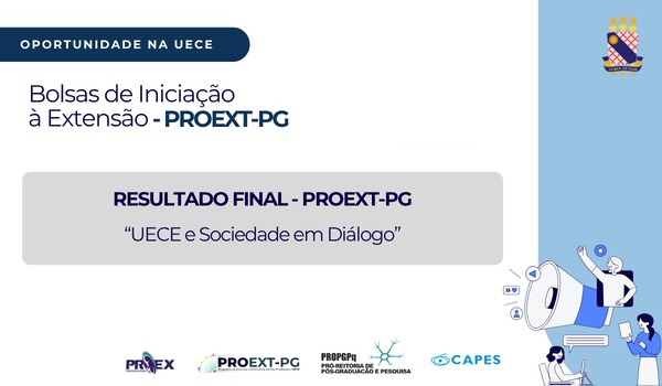 UECE divulga resultado final da seleção de bolsistas de Iniciação à Extensão do PROEXT-PG 2026