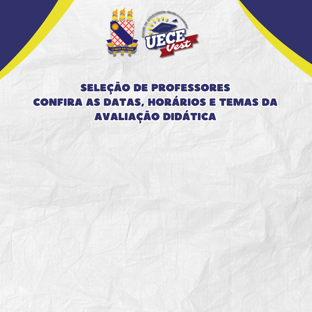 Divulgadas as datas, os horários e os temas da avaliação didática