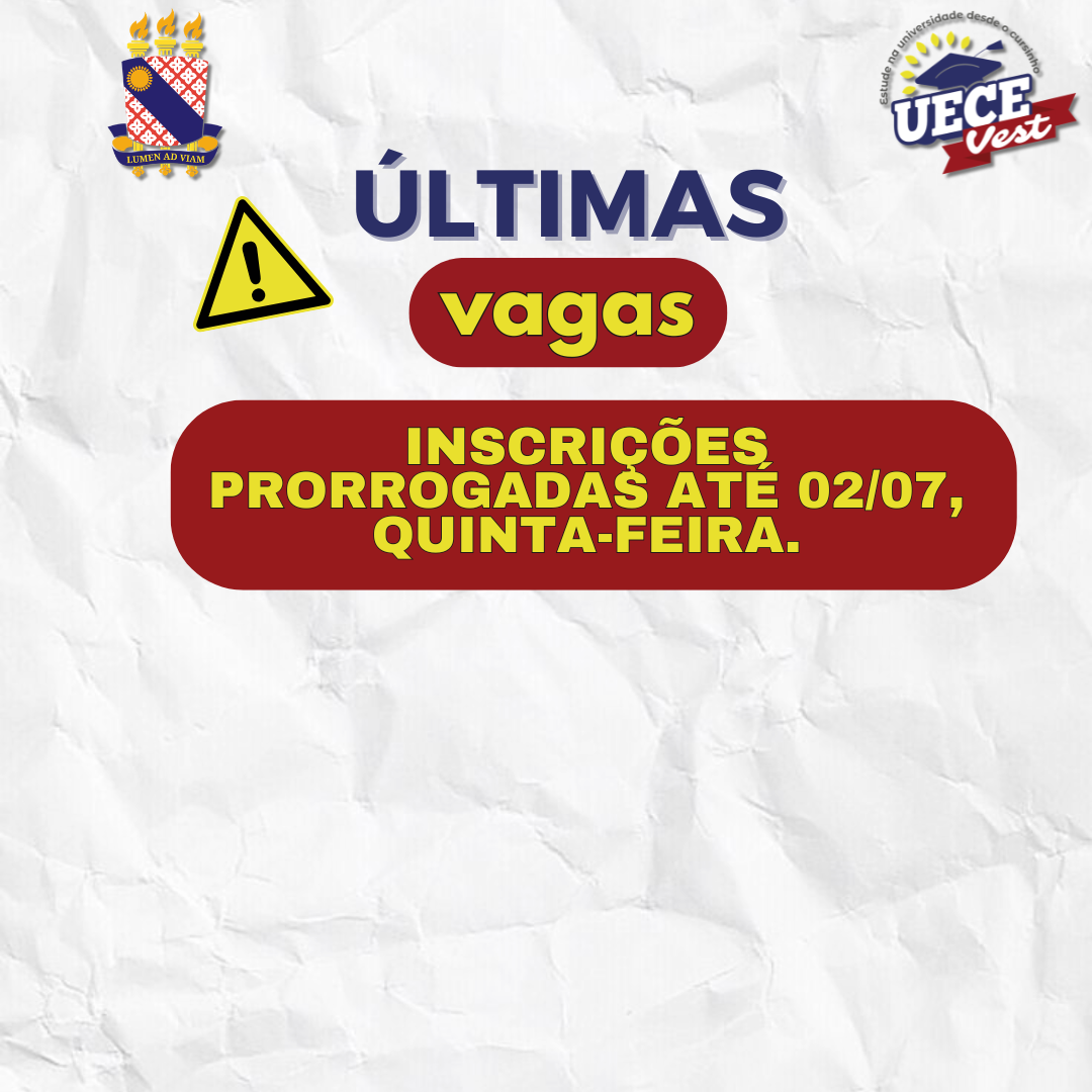 Intensivo 2026.2 – Inscrições prorrogadas até dia 02/07.