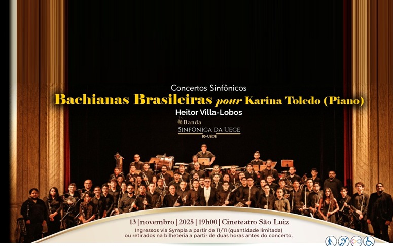 Banda Sinfônica da Uece encerrará IV FIMI com concerto gratuito no Cineteatro São Luiz